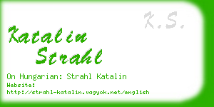 katalin strahl business card